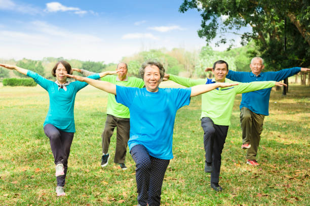 istock happy Senior Group Friends Exercise and   having fun 928188842