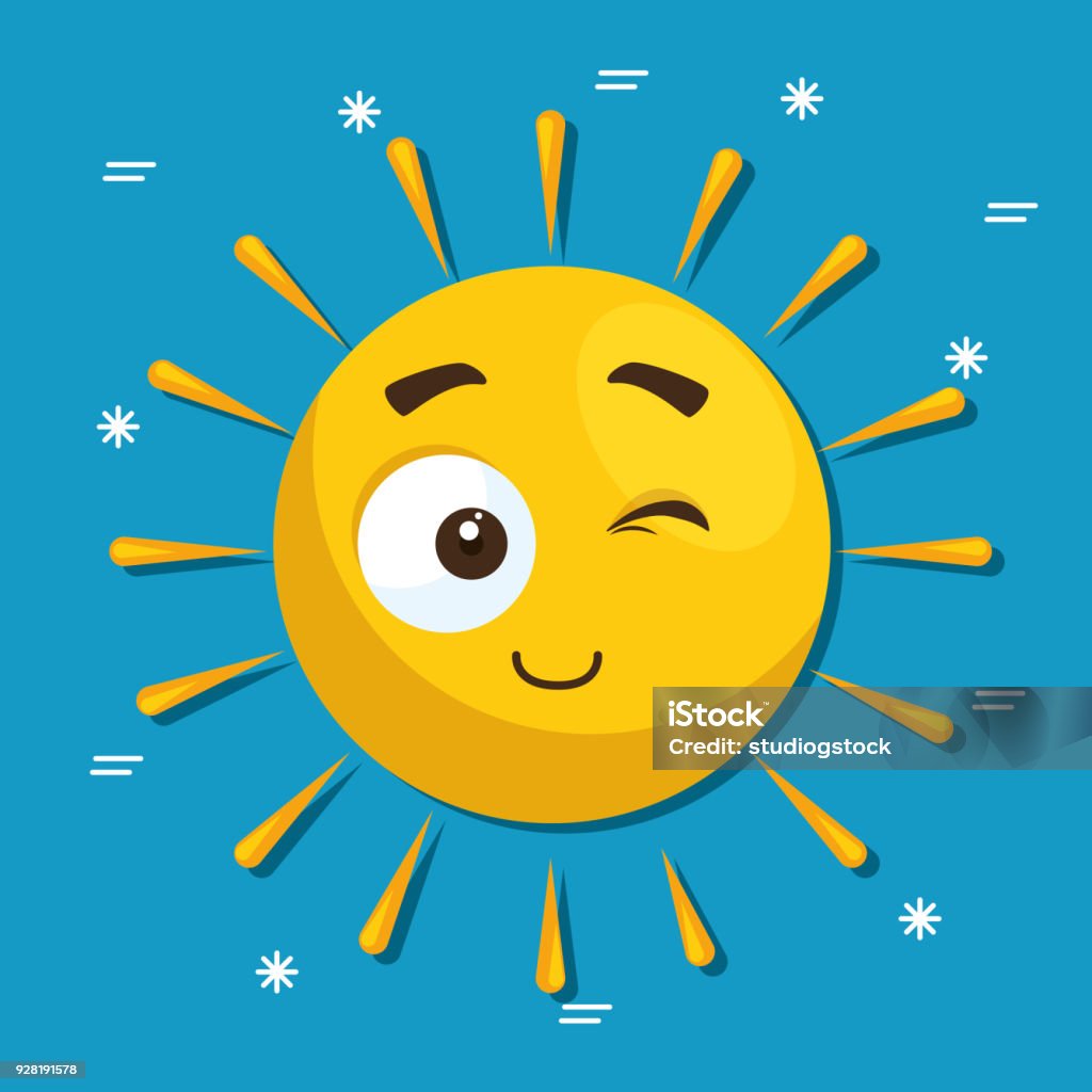Summer Sun Face Cartoon Stock Illustration - Download Image Now - Bright,  Cartoon, Colombia - iStock