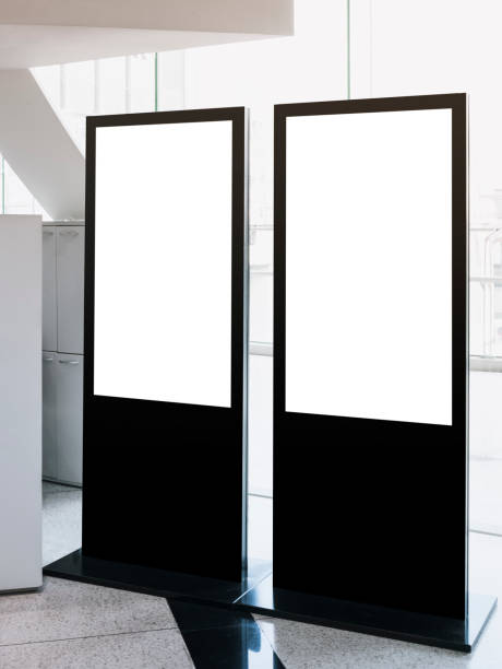 istock Blank Mock up Banner Stand Media Display Signage Indoor in Public building 928200788