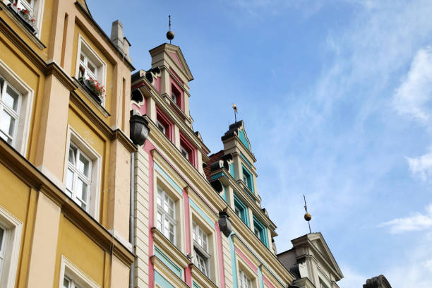 ヴロツワフの中心地、歴史的建造物の旧市街 - stockholm town square sergels torg city ストックフォトと画像
