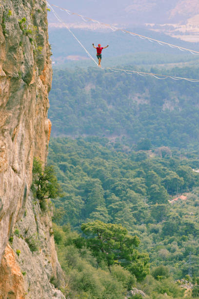 istock Walk a line in the sky.Turkish Highline Carnival in Antalya. 928205286