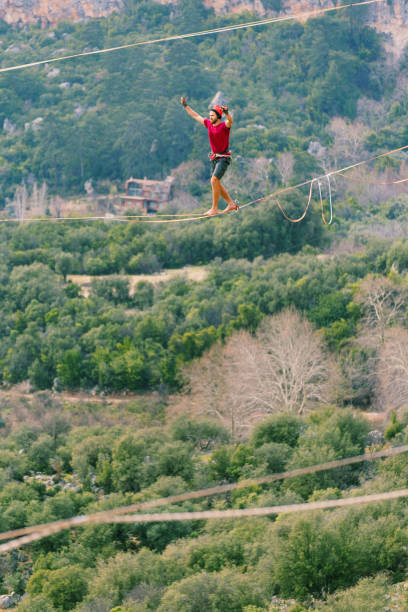 istock Walk a line in the sky.Turkish Highline Carnival in Antalya. 928205288