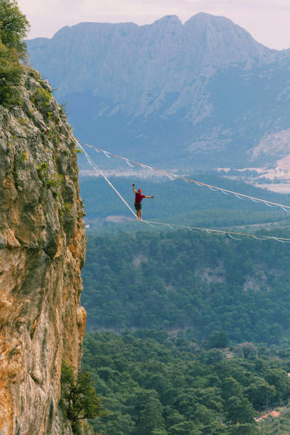 istock Walk a line in the sky.Turkish Highline Carnival in Antalya. 928205292