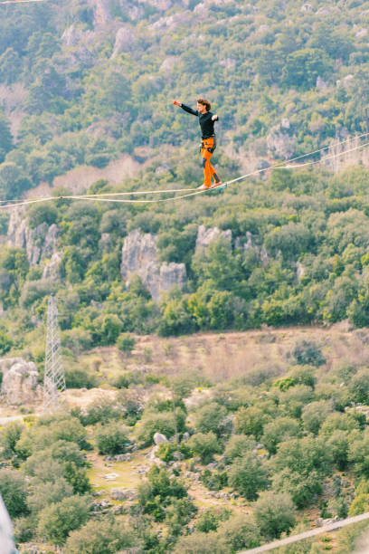 istock Walk a line in the sky.Turkish Highline Carnival in Antalya. 928209832