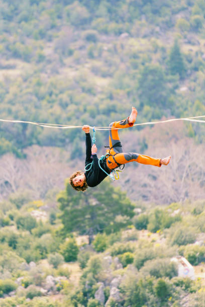 istock Walk a line in the sky.Turkish Highline Carnival in Antalya. 928209838