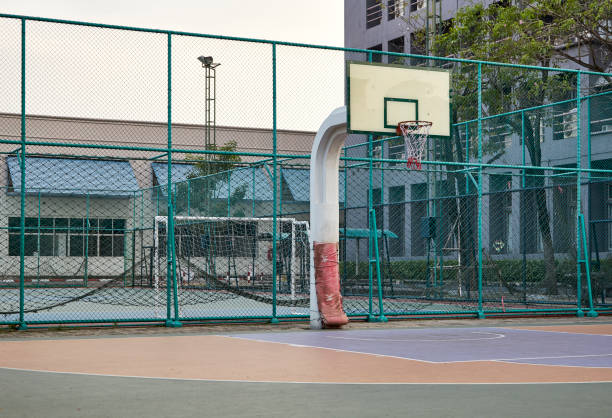 istock Basket ball field outdoor park 928213618