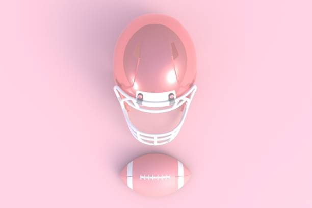 istock American football abstract minimal pink background, 3d rendering 928213826