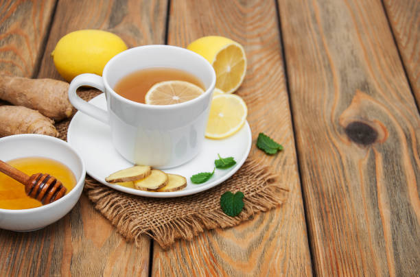 istock Cup of tea with lemon and ginger 928221864