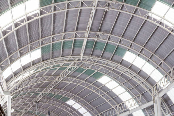 istock roof steel structure, indoor metal roof 928222428