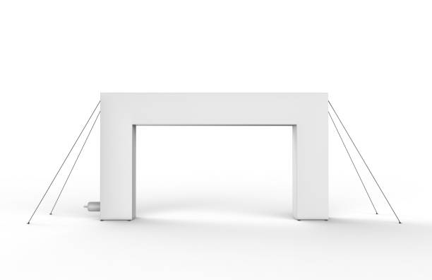 Blank Inflatable square Arch Tube or Event Entrance Gate. 3d render illustration.