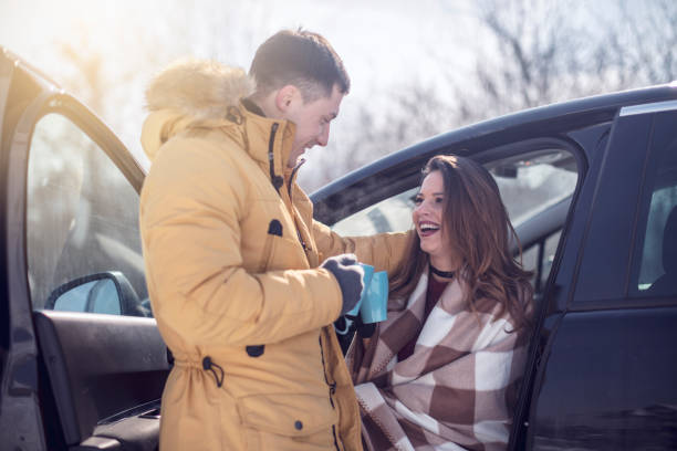 istock Couple enjoying road trtip together 928223476