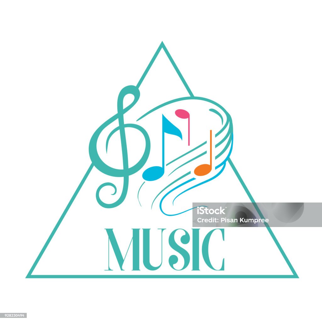Triangle Musical Note Music Triangle Frame Music Note Background Vector Image Stock ...