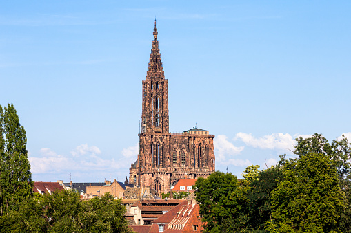 The Cathedral of Our Lady of Strasbourg (Notre-Dame), a Roman Catholic cathedral in Strasbourg, Alsace, France. World's tallest building from 1647 to 1874