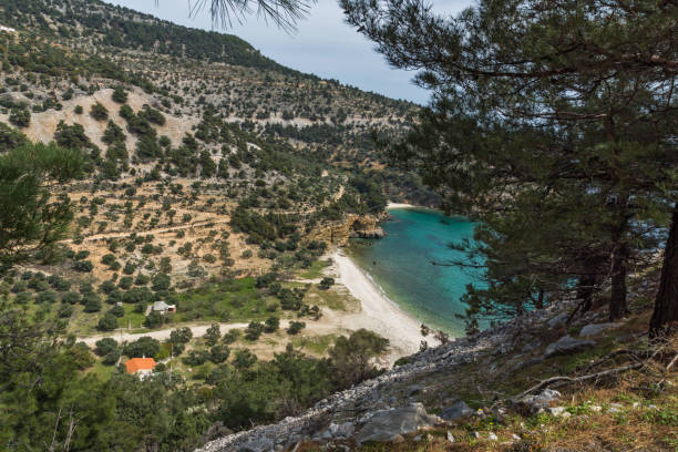 istock Panoramic view of Livadi beach, Thassos island, East Macedonia and Thrace, Greece 928235708
