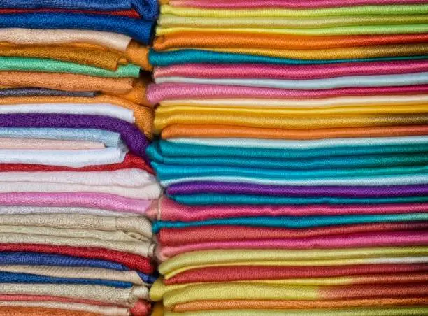 Photo of Stacks Of Indian Styled Scarves
