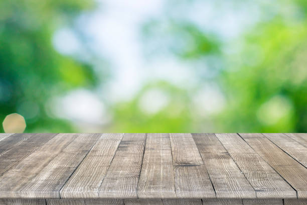 istock Rustic wooden table vintage style in perspective 928247922