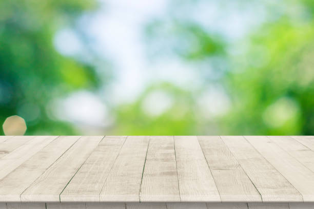 istock Rustic wooden table vintage style in perspective 928255478