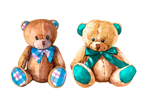istock hand drawn watercolor composition of children's toys 928281910