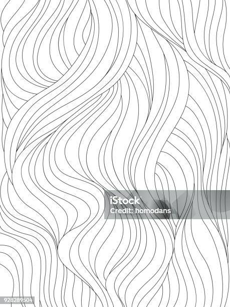 Waves Or Hair Background Vector Stock Illustration - Download Image Now - Pattern, Wave - Water, Wave Pattern