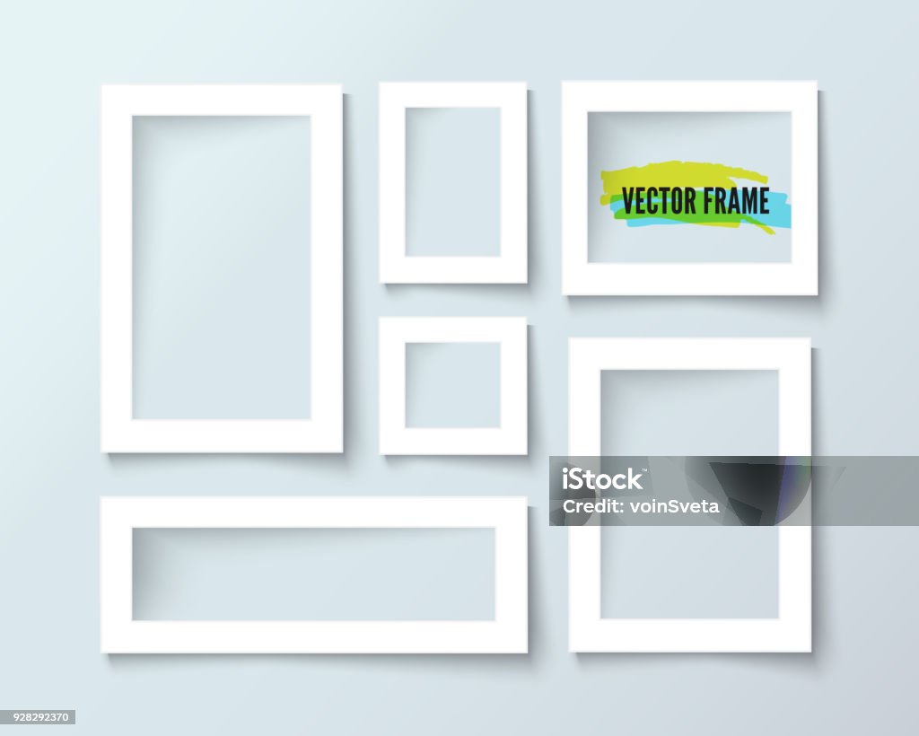 Vector Frame Collection Photo Frame Collection Realistic Vector Stock Illustration - Download ...
