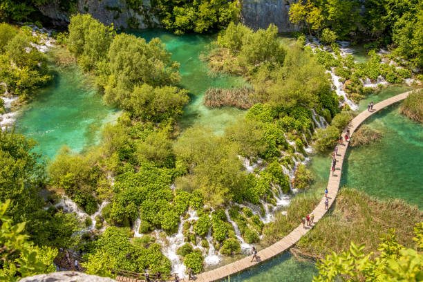 istock Incredibly beautiful fabulous magical landscape with a waterfall in Plitvice, Croatia (harmony meditation, antistress - concept) 928292644