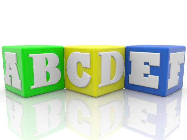 istock Colorful cubes with letters.3d illustration 928309272