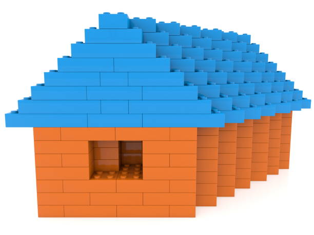 istock House of toy bricks on white.3d illustration 928312568