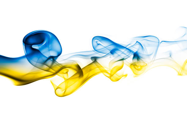 istock Ukraine national smoke flag 928319520