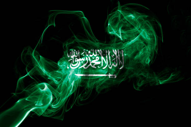 istock Saudi Arabia national smoke flag 928320130