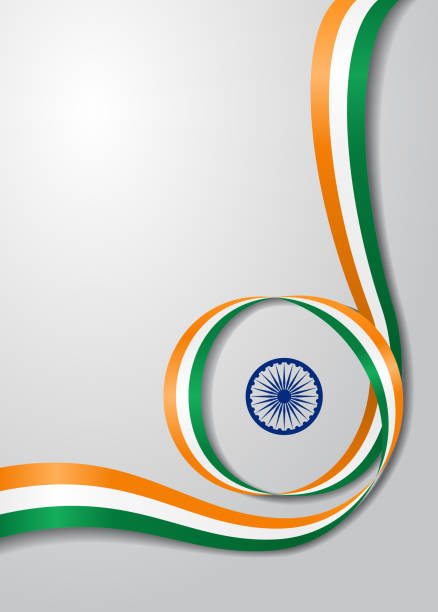 illustrazioni stock, clip art, cartoni animati e icone di tendenza di bandiera indiana sfondo ondulato. illustrazione vettoriale. - indian flag