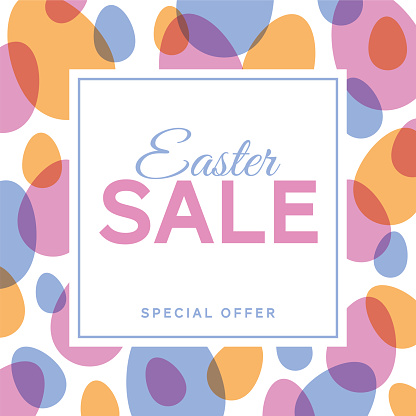 Easter Sale Design for advertising, banners, leaflets and flyers - Illustration