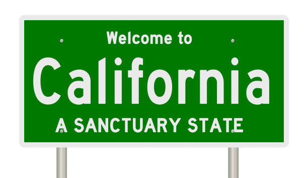 istock Rendering of a highway sign for California a Sanctuary State 928335138