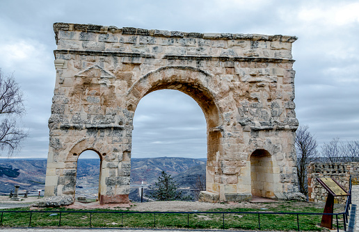 Roman arch of Medinaceli (2nd-3rd century) Soria province Castilla-Leon Spain
