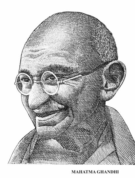 istock Mahatma Gandhi isolated on white background 928344086