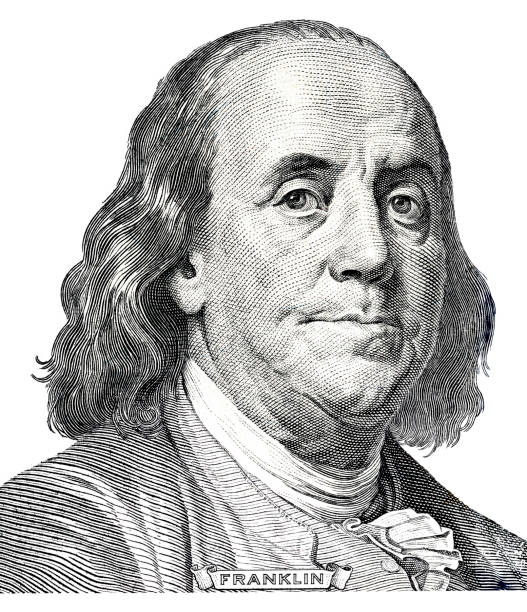 istock Benjamin Franklin portrait from hundred dollars banknote 928344140