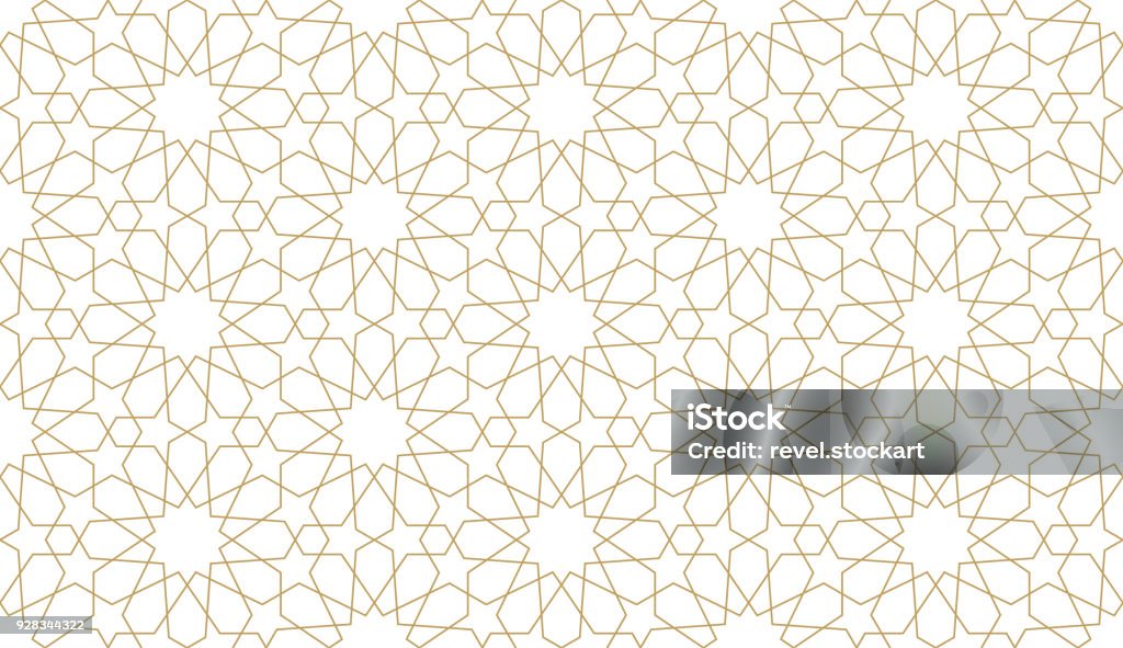 Motivo senza cuciture in autentico stile arabo. - arte vettoriale royalty-free di Motivo decorativo