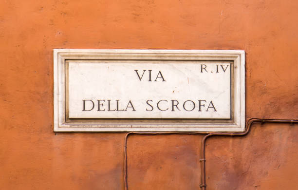istock Street sign in Rome, Italy 928347012