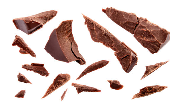 istock Chocolate. Chocolate pieces isolated on white. Broken chocolates. With clipping path. Collection. 928349016