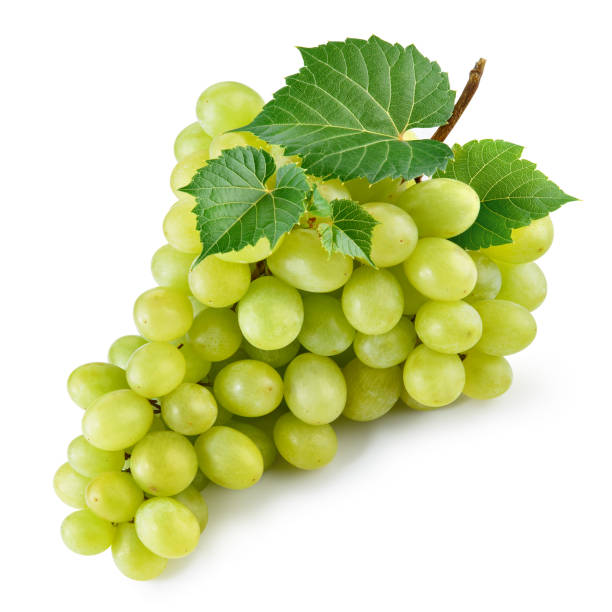 istock Green grape. Grape with leaves isolated on white. With clipping path. Full depth of field. 928349072