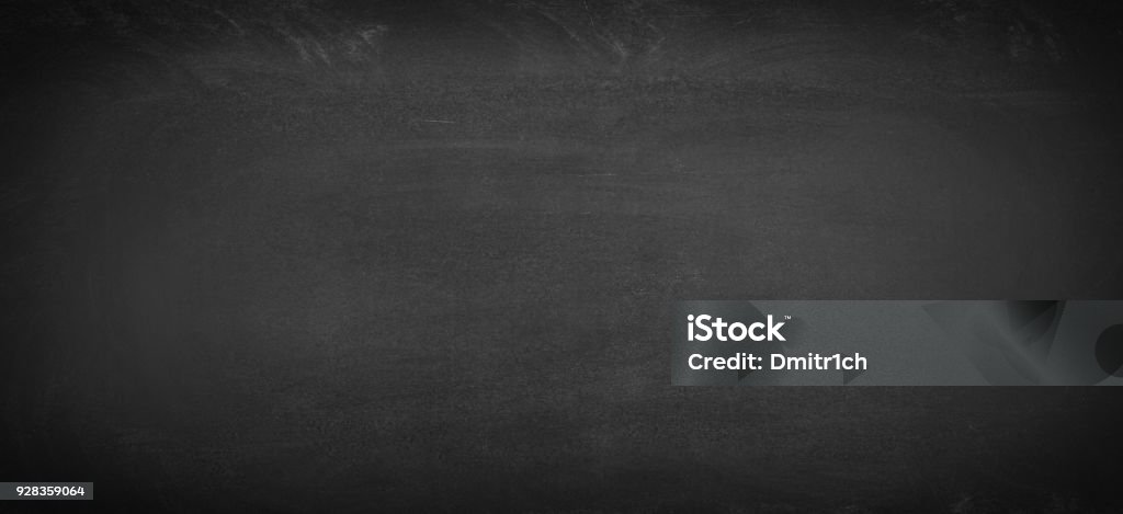 lavagna nera pulita dal gesso, sfondo lavagna per il testo - Foto stock royalty-free di Lavagna