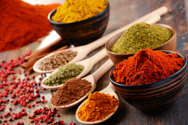 istock Variety of spices on kitchen table 928359728