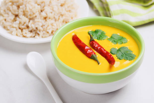 istock Vegetarian curry Gujarati Kadhi with chickpea and yogurt 928363384