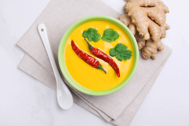 istock Vegetarian curry Gujarati Kadhi with chickpea and yogurt 928363744