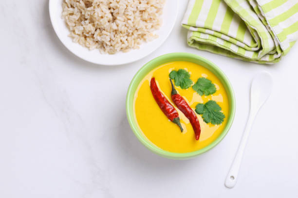 istock Vegetarian curry Gujarati Kadhi with chickpea and yogurt 928363886