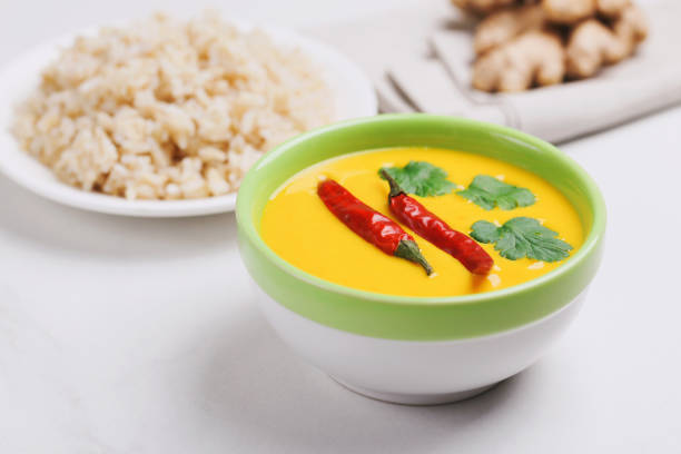 istock Vegetarian curry Gujarati Kadhi with chickpea and yogurt 928363980