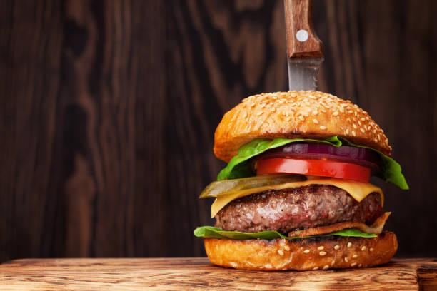 istock Tasty grilled home made burger 928368530