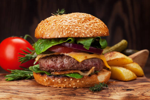 istock Tasty grilled home made burger 928368920