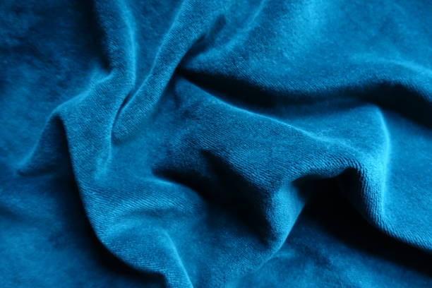 istock Cerulean simple napped fabric in soft folds 928376760