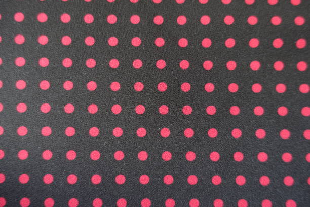 Top view of fabric with polka dot pattern