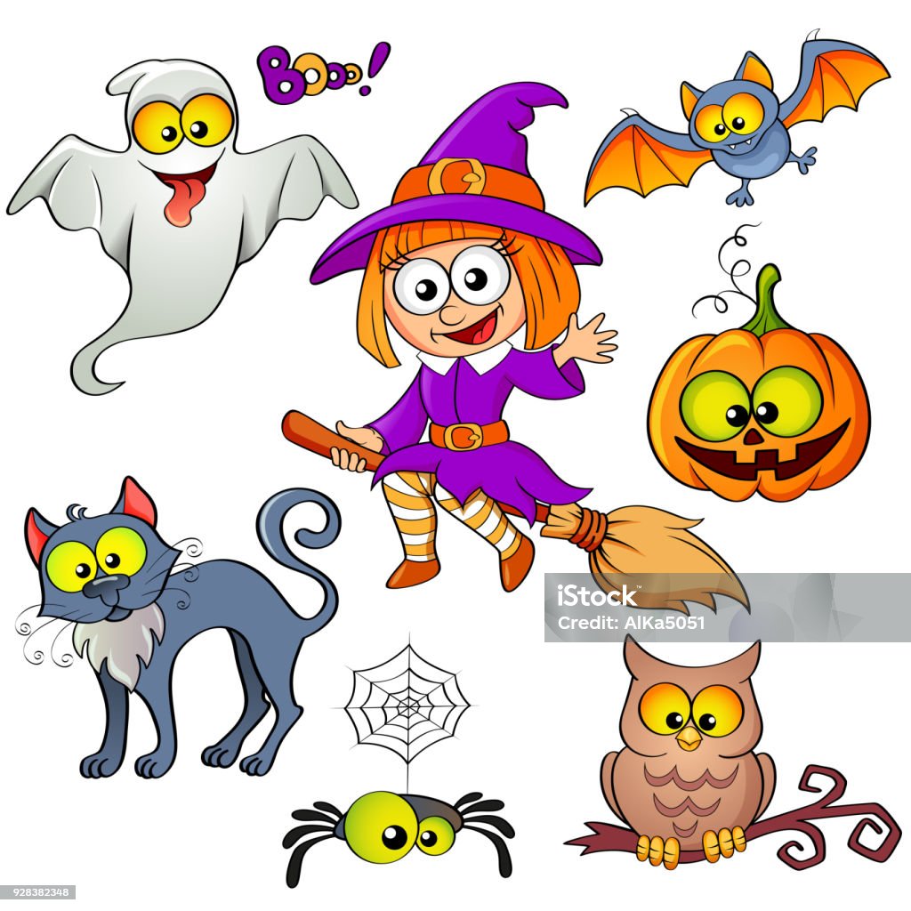 Set Of Halloween Elements Stock Illustration - Download Image Now - Art,  Autumn, Black Color - iStock